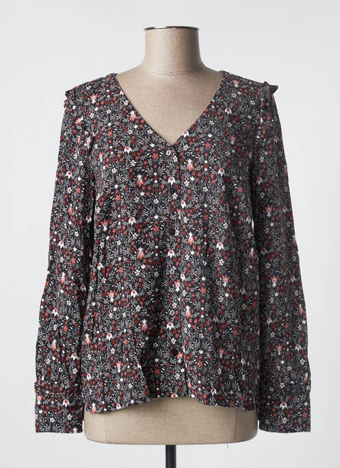 Cămașă imprimeu floral mâneci lungi negru C'EST BEAU LA VIE femme