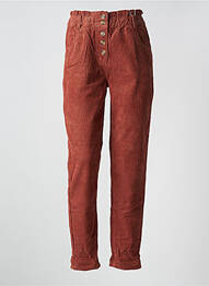 Pantalon drept croială morcov mărime normală portocaliu C'EST BEAU LA VIE femeie