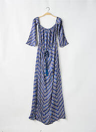 Rochie lungă țesătură poplin mâneci 3/4 albastru CIA.MARITIMA femeie