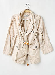 Jachete casual guler tip costum bej LILI SIDONIO femeie