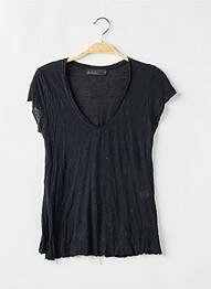 Top țesătură jersey mâneci scurte negru DROLATIC femeie