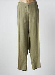 Pantalon drept țesătură crep mărime normală verde KJBRAND femme