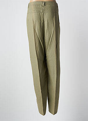 Pantalon drept țesătură crep mărime normală verde KJBRAND femeie