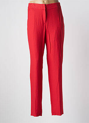 Pantalon slim talie elastică mărime normală roșu MERI & ESCA femeie