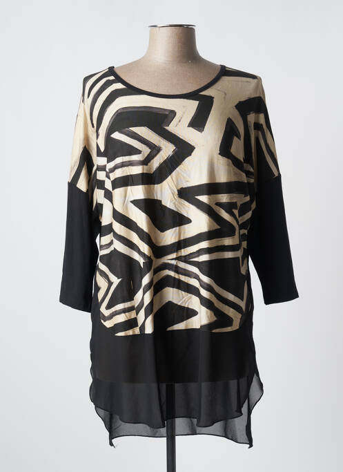 Tunică mâneci lungi negru SOPHIA CURVY femeie