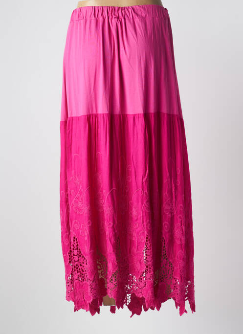 Fustă lungă roz SOPHIA CURVY femeie