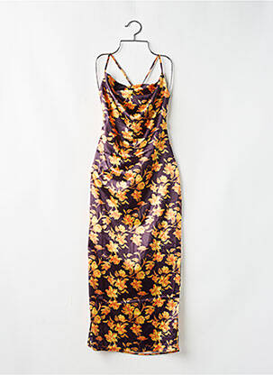 Rochie midi imprimeu floral bretele subțiri violet JARDINVUE femeie