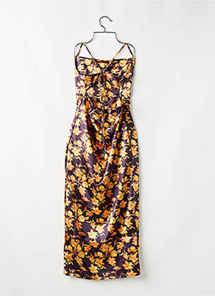 Rochie midi imprimeu floral bretele subțiri violet JARDINVUE femeie