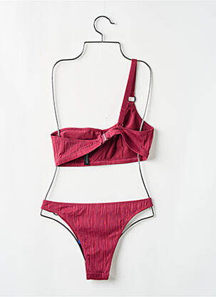 Costum de baie din două piese elasticitate top bentiță roz SANS COMPLEXE femeie