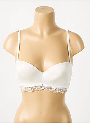 Sutien efect material satinat top sutien modelat bej TRIUMPH femeie