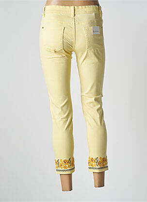 Pantalon 7/8 elasticitate mărime normală galben KALISSON femeie