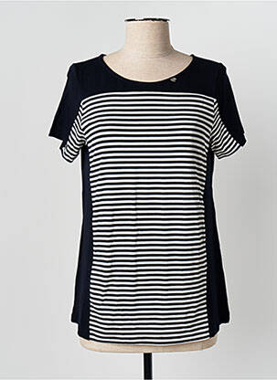 Tricou elasticitate mâneci scurte albastru KALISSON femeie
