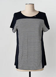 Tricou elasticitate mâneci scurte albastru KALISSON femme