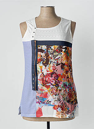 Top alb KALISSON femeie