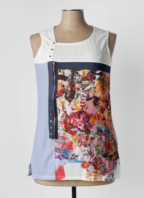 Top alb KALISSON femeie