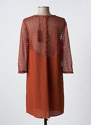 Rochie scurtă mâneci 3/4 mâneci 3/4 maro IT HIPPIE femeie