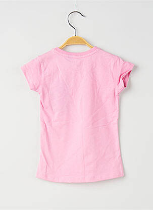 Tricou croială cambrată mâneci scurte roz QUAPI fată