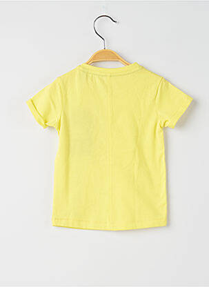 Tricou croială dreaptă mâneci scurte galben QUAPI băiat