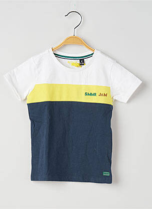 Tricou croială dreaptă mâneci scurte albastru QUAPI băiat