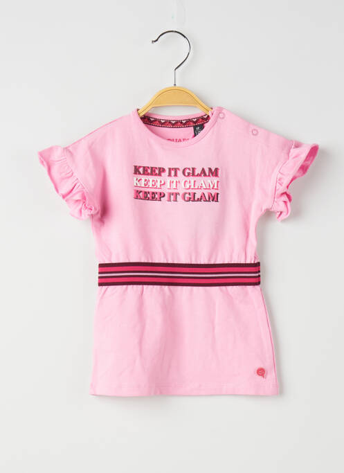 Rochie midi roz QUAPI fată