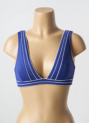 Sutien de costum de baie top triunghiuri top triunghiuri albastru LIVIA femeie