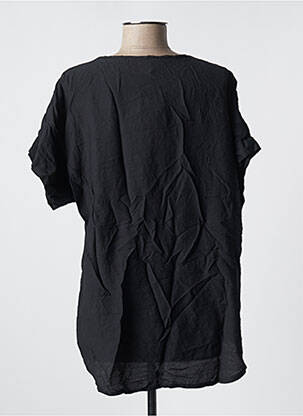 Bluză țesătură crep mâneci scurte negru NEW COLLECTION femeie