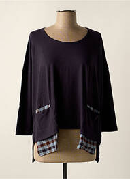 Top elasticitate mâneci lungi albastru TEHANA femme