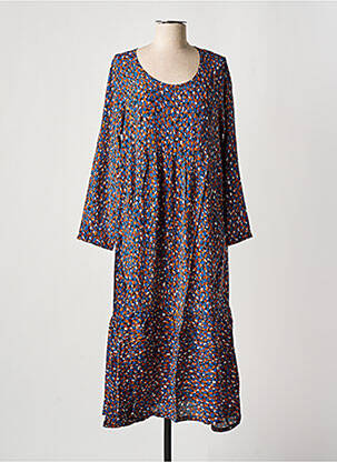 Rochie lungă mâneci lungi mâneci lungi albastru TEHANA femeie