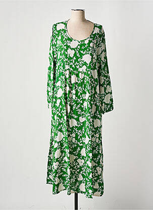 Rochie lungă mâneci lungi mâneci lungi verde TEHANA femeie