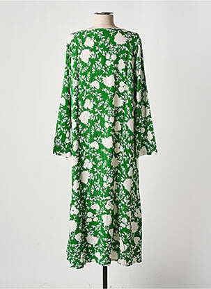 Rochie lungă mâneci lungi mâneci lungi verde TEHANA femeie