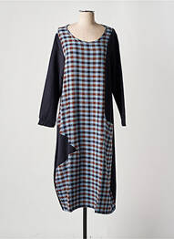 Rochie lungă mâneci lungi mâneci lungi albastru TEHANA femme