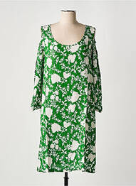 Rochie midi croială fluidă mâneci 3/4 verde TEHANA femme