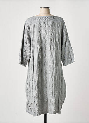 Rochie midi mâneci 3/4 mâneci 3/4 gri EFFET MER femeie