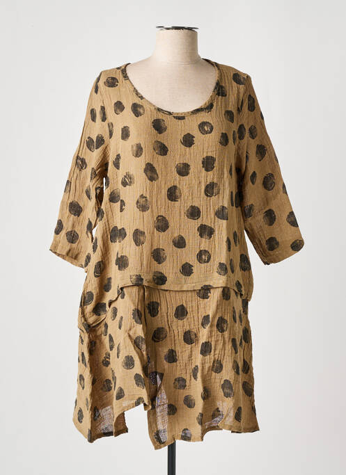 Tunică mâneci lungi bej TEHANA femeie