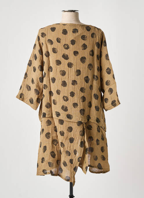 Tunică mâneci lungi bej TEHANA femeie