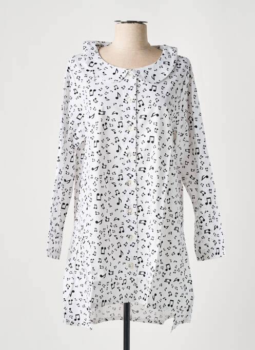 Tunică mâneci lungi alb TEHANA femeie