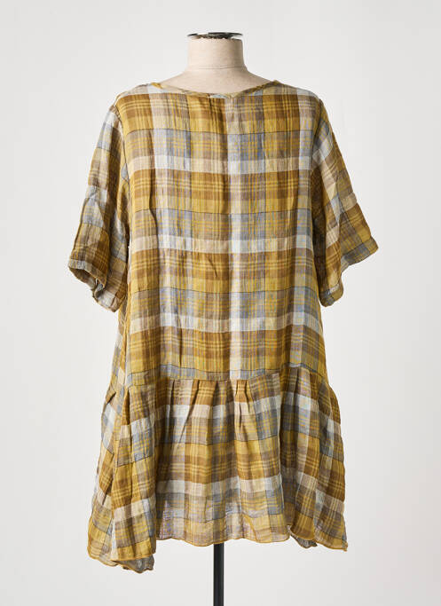 Tunică mâneci scurte galben TEHANA femeie