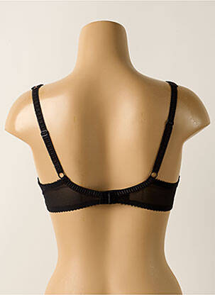 Sutien efect material satinat sutien cupe întregi cu decolteu înalt negru FANTASIE femeie