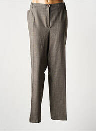 Pantalon drept țesătură crep mărime normală maro STARK femme
