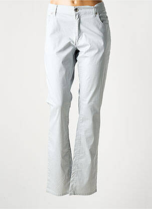 Pantalon slim țesătură poplin mărime normală gri LUCCHINI femeie