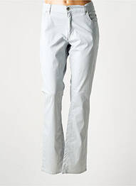 Pantalon slim țesătură poplin mărime normală gri LUCCHINI femme
