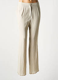 Pantalon drept țesătură crep talie înaltă bej GRIFFON femme