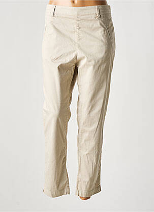 Pantalon 7/8 țesătură poplin mărime normală bej LUCCHINI femeie