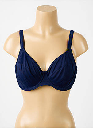 Sutien de costum de baie elasticitate sutien cupe întregi cu decolteu înalt albastru ELOMI femeie