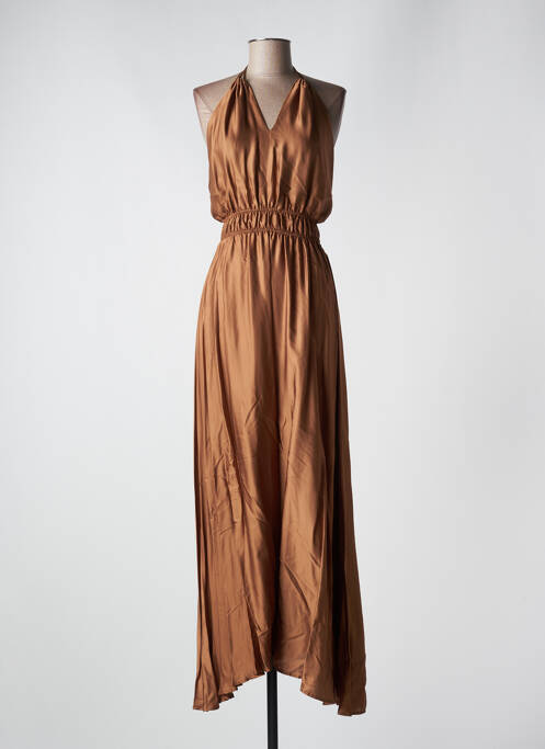 Rochie lungă maro ANGELA DAVIS femeie