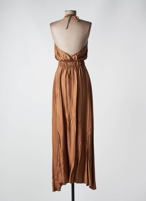 Rochie lungă maro ANGELA DAVIS femeie