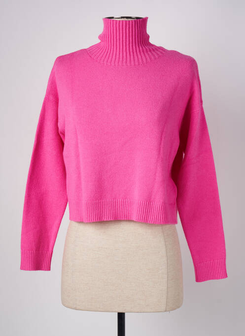 Pulover cu guler înalt roz DIANA GALLESI femeie