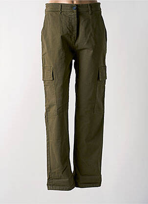 Pantalon cargo talie înaltă talie înaltă verde ANGELA DAVIS femeie