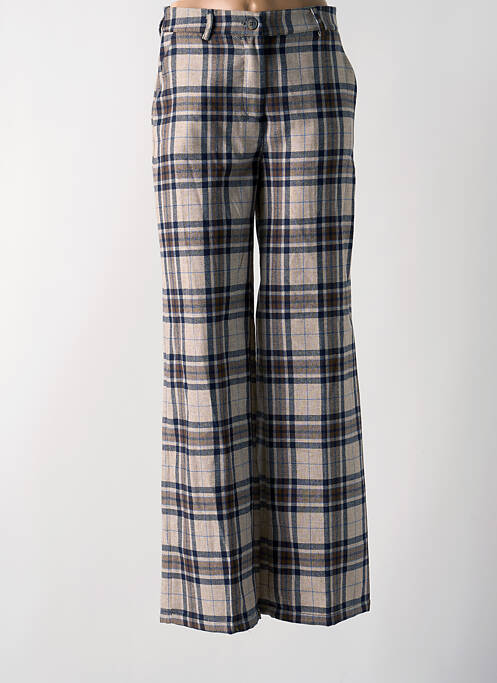 Pantalon evazat bej ANGELA DAVIS femeie