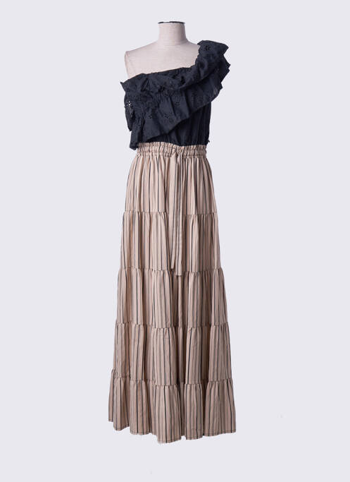 Rochie lungă bej ANGELA DAVIS femeie